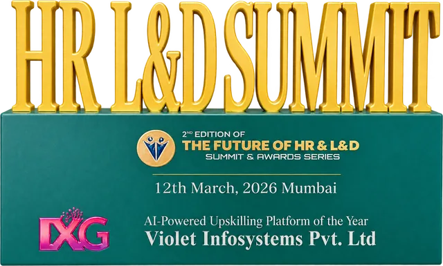 AI-powered Upskilling Platform of the Year trophy awarded to Violet InfoSystems at the 2nd Edition of the Future of HR & L&D Summit & Awards Series, 2026